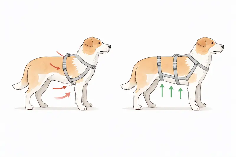 Arnés antiescape de tres puntos: por qué evita que el perro se salga